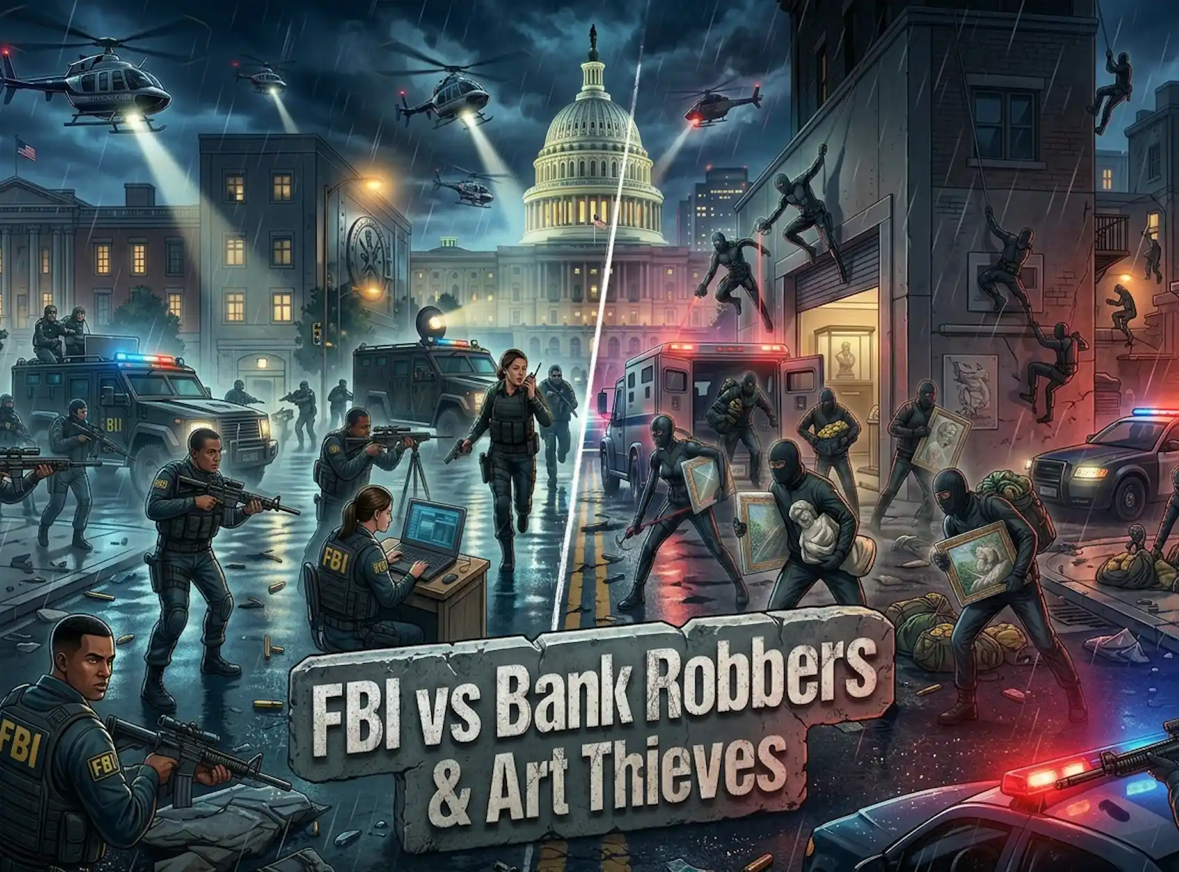 Washington D.C: FBI V.S Bank Robbers & Art Thieves image 1