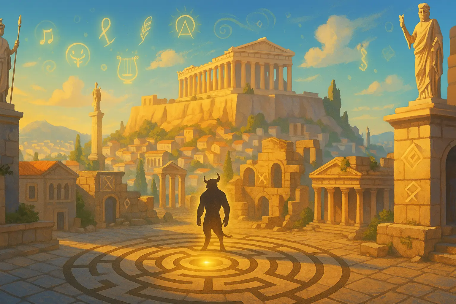 Athens Under the Gods: The Minotaur Code cover
